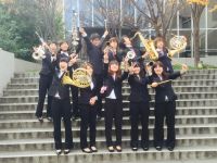 定期演奏会前の2回生の集合写真です！