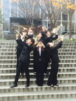 最後の演奏会前の3回生の集合写真です！