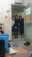 吹奏楽部の模擬店は、毎年1回生は高校時代の制服を着るという伝統があります！理由は謎です。